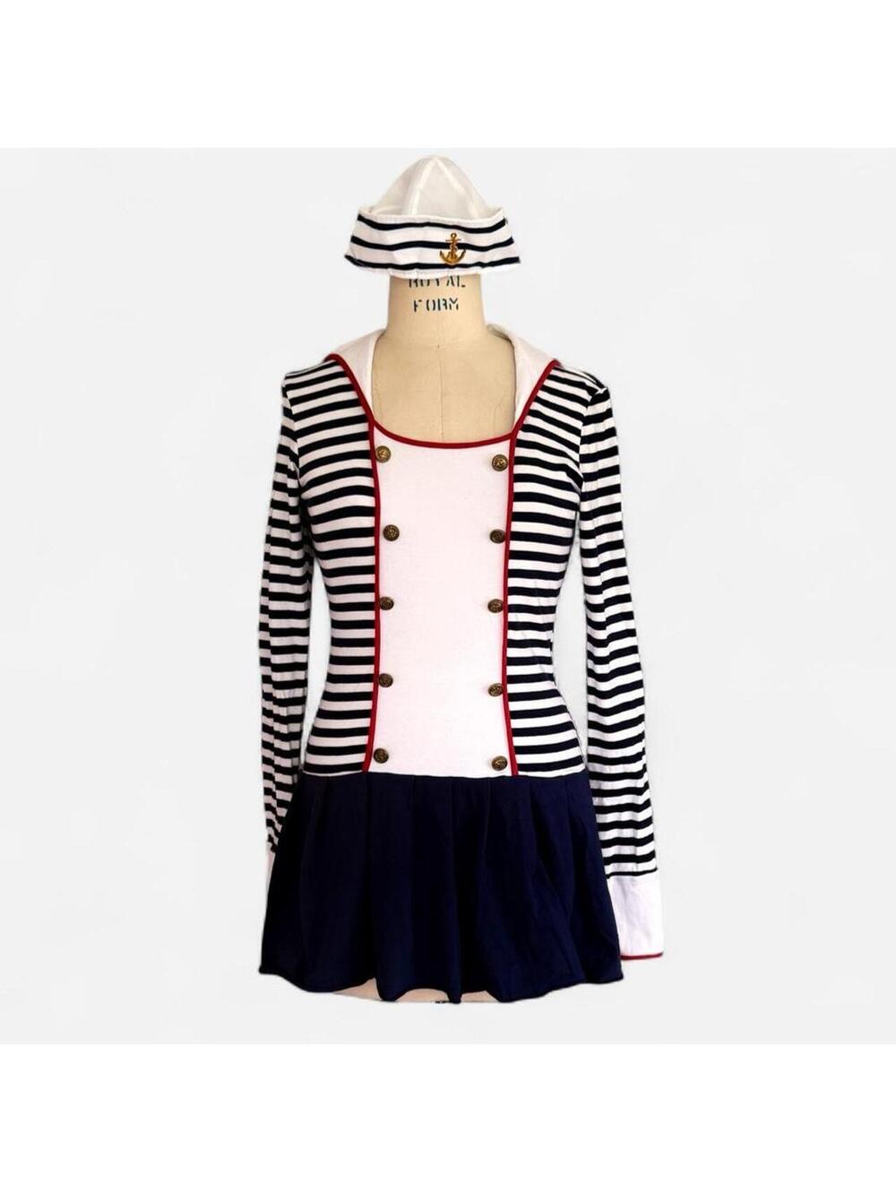 Elegant Moments Sailor Costume Dress Set in Navy